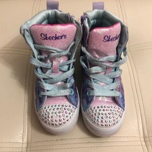 Girls Sketcher Twinkle Toes Sneakers